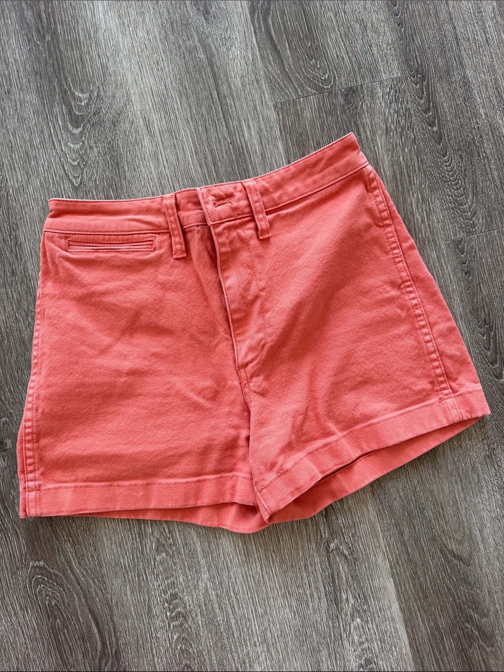 Madewell high rise chino shorts coral orange 26